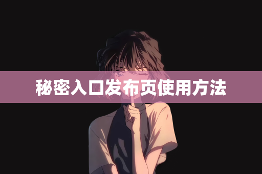 秘密入口发布页使用方法